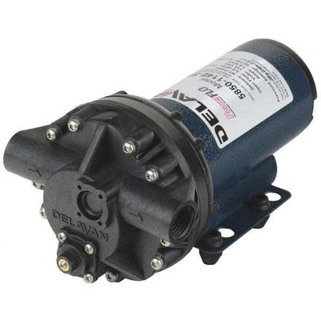 Delavan Fluid Power 5850-114E-SB Diaphragm Pump, Polypropylene, Santoprene, 115, 5.0 GPM