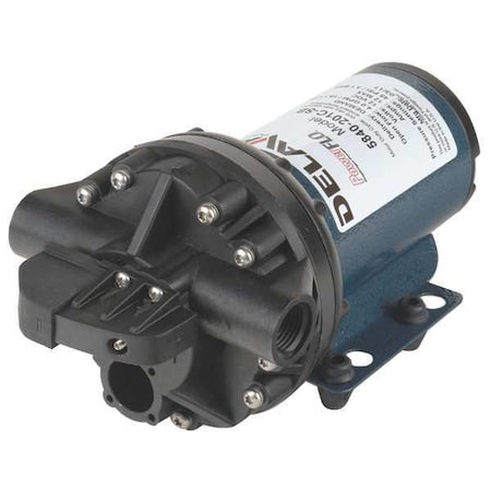 Delavan Fluid Power 5840-201C-SB Diaphragm Pump, Polypropylene, Santoprene, 12V DC, 4.0 GPM