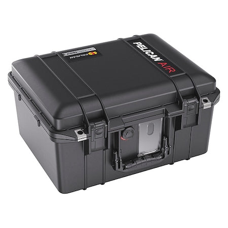 Pelican 1507AIRWD Prot Air Case, 6.49 in, Press and Pull, Black