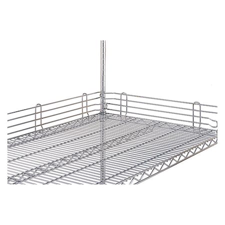 Instock GRL72N-4S Wire Shelf Ledges, 18 in x4 in x72 in, StnlStl