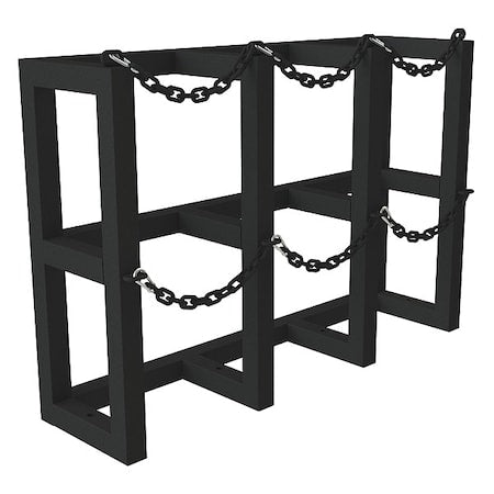 Durham MFG GCRV-441230-08T Gas Cylinder Rack, Steel Tubing, 12