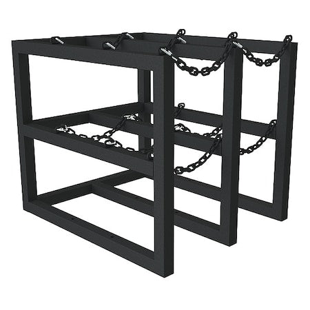 Durham MFG GCRV-303630-08T Gas Cylinder Rack, Steel Tubing, 36