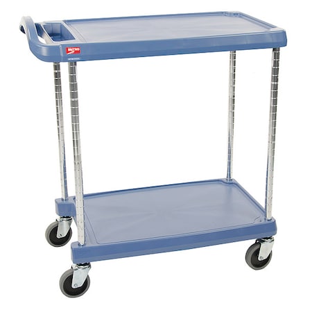 Instock GRMY1627-24BU Laboratory Utility Cart, Polymer, 2 Shelves, 31 1/2 in L, 18 3/8 in W, 35 1/2 in H