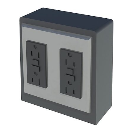 Instock GRE633WS-GFI Electrical Pedestal, Cast Aluminum