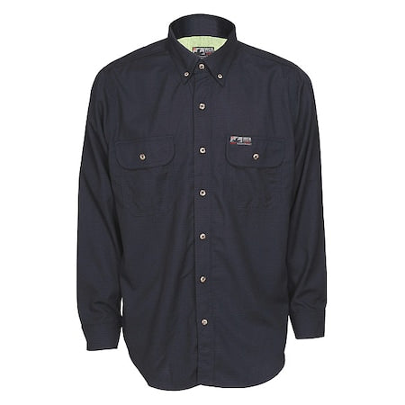MCR Safety SBS1002X3 Men's Flame-Resistant Collared Shirt, 8.9 cal/sq cm, 3XL, Inherent Blend and Treated Cotton