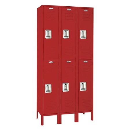 Lyon YFC52023ISU Wardrobe Locker, 36 in W, 12 in D, 78 in H, (2) Tier, (3) Wide