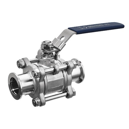 USA Industrials ZUSA-VLV-104 Manual 2-Way Ball Valve, Clamp, 316 SS