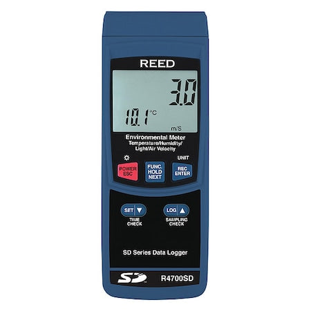 Reed Instruments R4700SD Environmental Meter, Blue, 5,906 fpm