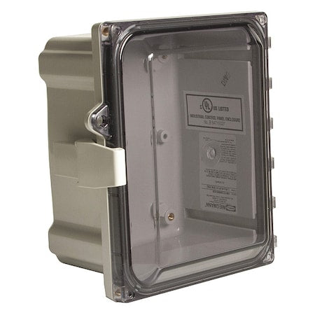 Wiegmann HW-PCC100806CHQR Quick Release Padlock Latch Electrical Enclosures, 10 in H, 6 in D, 8 in W, 1, 12, 3R, 4, 4X, 6P