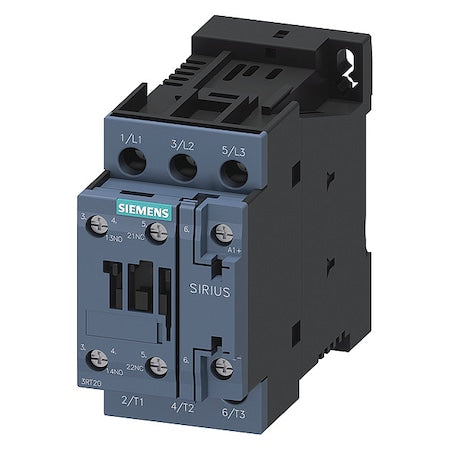 Siemens 3RT20231BB40 IEC PowerContactor, Non-Reversing, 24V DC