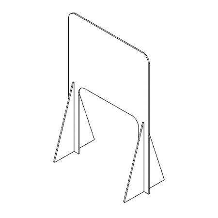 USA Industrials BULK-PD-661 Self-Supported Clear Plastic Dividers