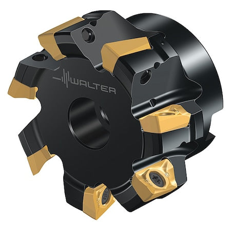 Walter 7540042 Indexable Face Mill, 4 Inserts, 0.591 in Cut Depth