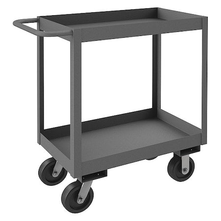 Durham MFG RSC3-1830-2-3.6K-95 Cart, Steel, 3,600 lb Load Capacity, 2 Shelves, 36 1/4 in L, 18 1/4 in W, 39 in H, Flat Handle