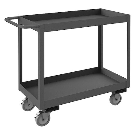 Durham MFG RSC3-1830-2-95 Cart, Steel, 1,200 lb Load Capacity, 2 Shelves, 36 1/4 in L, 18 1/4 in W, 37 6/8 in H, Flat Handle