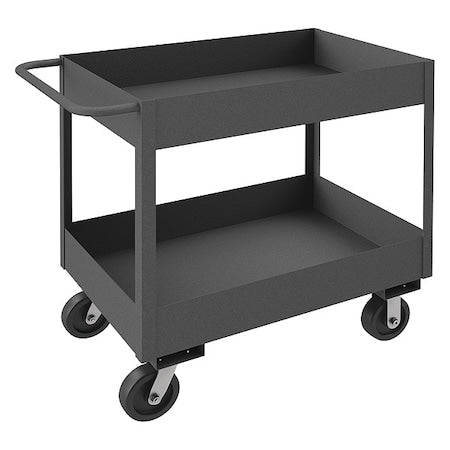 Durham MFG RSC6-1830-2-3.6K-95 Cart, Steel, 3,600 lb Load Capacity, 2 Shelves, 36 1/4 in L, 18 1/4 in W, 39 in H, Flat Handle