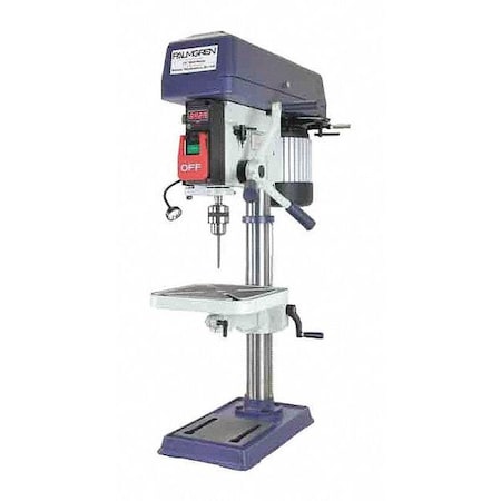 Palmgren 9680157 Bench Step Pulley DrillPress, 16Speed, 15
