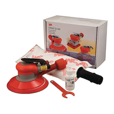 3M 7100138308 Air Orbital Sander, 1.96 lb, 0.28 hp, 0.18 in