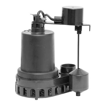 DAYTON 92541 Sump Pump, Cast Iron, 1/2 HP