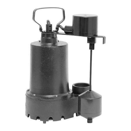 DAYTON 92372 Sump Pump, Thermoplastic, 1/3 HP