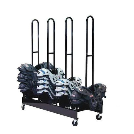 Champion Sports FBSPR4 Four Stack Shoulder Pad Rack, 60-80 Pads