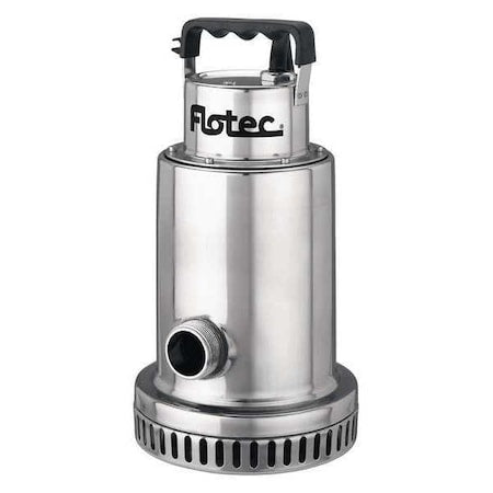 Pentair Flotec FP0S4100X Plug-In Utility Pump, 15 ft, 13 in H, 115V AC