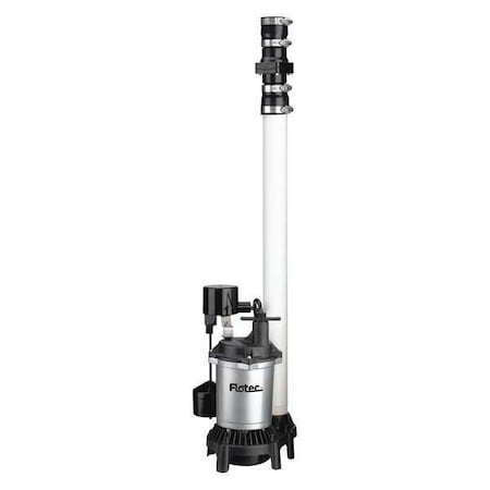Pentair Flotec FPZS50RP Submersible Sump Pump, 8 ft, 33.25 in, 115V AC