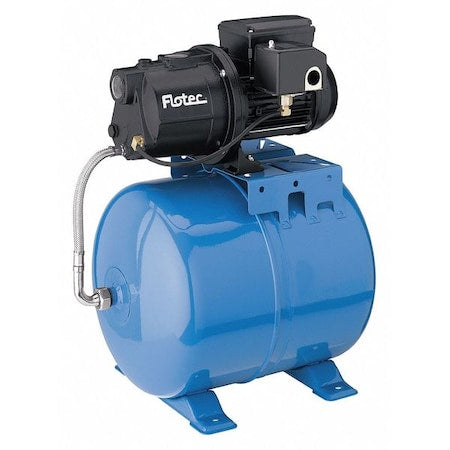 Pentair Flotec FP410515H Jet Pump, Tank System, Cast Iron, 1/2 HP