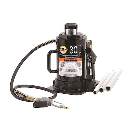 Omega 18302C Hydraulic Bottle Jack, Air/Manual, 30 tons