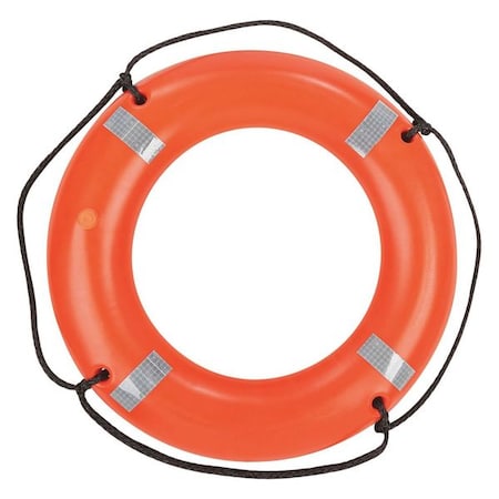 Kent Safety 152200-200-030-13 Ring Buoy, Orange, 30 in. dia.