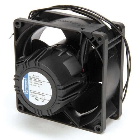 EBM-Papst AC3200JHU Axial Fan, Square, 115/230V AC, 1 Phase, Fiberglass Reinforced Plastic, 3 5/8 in W.