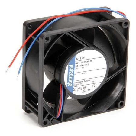 EBM-Papst 3214JH Axial Fan, Square, 24V DC, Fiberglass Reinforced Plastic, 3 5/8 in W.