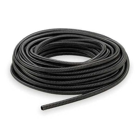 Hubbell Wiring Device-Kellems B2038 Liquid-Tight Flex Plastic Conduit, 3/8 in Trade Size, 100 ft, 2 in Bend, PVC, Black