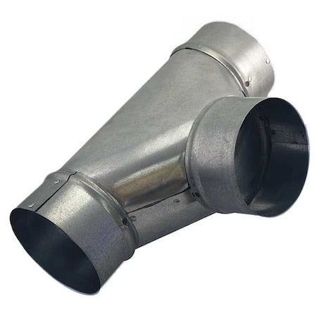 Greenseam GRFTJ12GA24 Round Duct Tee, 12 in Duct Dia, Galvanized Steel, 24 ga GA, 12 in W, 21-1/2