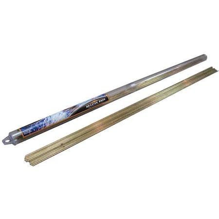 Hobart Filler Metals 6ETP6 Ni-Sil Brazing, 0%Ag, RBCuZn-D, 1/8x36.