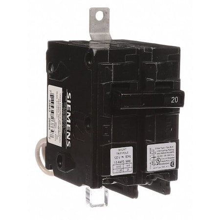 Siemens B120H00S01 Miniature Circuit Breaker, BL Series, 20A, 1 Pole, 120/240V AC, 22kA at 120V AC