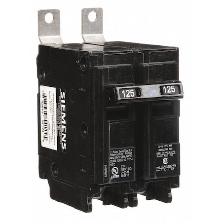 Siemens B2125H Miniature Circuit Breaker, BL Series, 125A, 2 Pole, 120/240V AC, 22kA at 120/240V AC