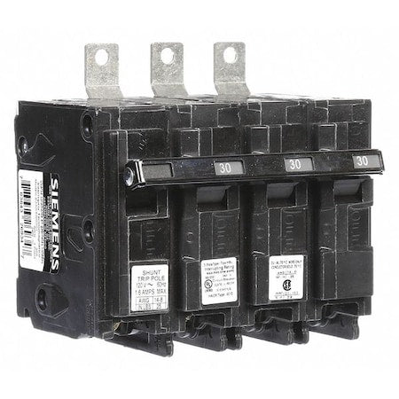 Siemens B330HH00S01 Miniature Circuit Breaker, BL Series, 30A, 3 Pole, 120/240V AC, 65kA at 240V AC