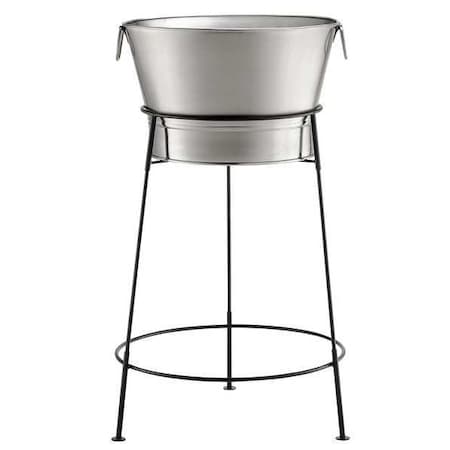 Tablecraft BT2137N Beverage Tub with Stand, Stainless Steel