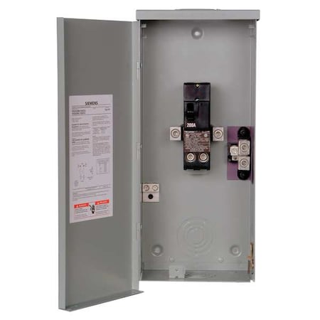 Siemens F6N3R Circuit Breaker Enclosure, F6N, 3 Spaces, 250A, Main Circuit Breaker