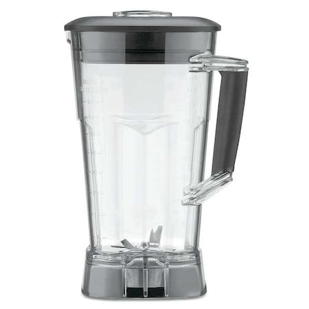 Waring Commercial CAC95GR Blender Cont Assem, Clear/Black, 7-1/4 in W