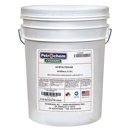 Petrochem HYSN FGH-68-005 5 gal Pail, Hydraulic Oil, 68 ISO Viscosity, 20W SAE