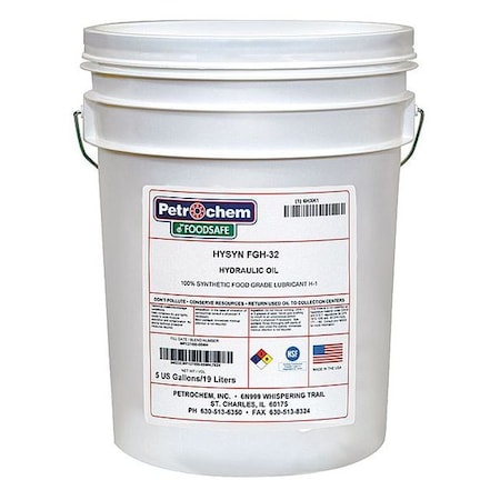 Petrochem HYSN FGH-32-005 5 gal Pail, Hydraulic Oil, 32 ISO Viscosity, 10W SAE