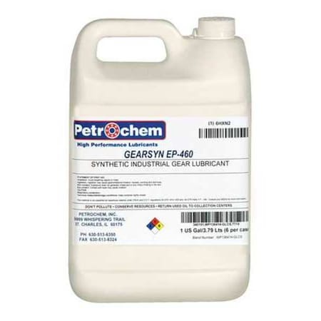 Petrochem GEARSYN EP-460-001 1 gal Gear Oil Pail 460 ISO Viscosity, 140 SAE, Clear