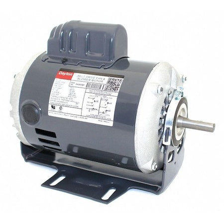 DAYTON 6K965 Capacitor-Start Belt Drive Motor, 1/2 HP, 115/230V AC Voltage, 48Z Frame, 1,725 Nameplate RPM