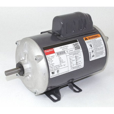 DAYTON 6K482 Capacitor-Start General Purpose Motor, 1/2 hp HP, 115/208-230V AC Voltage, 48 Frame