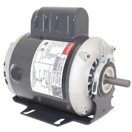 DAYTON 6K870 Split-Phase Start/Capacitor-Run Belt Drive Motor, 1/4 HP, 48 Frame, 115V AC Voltage