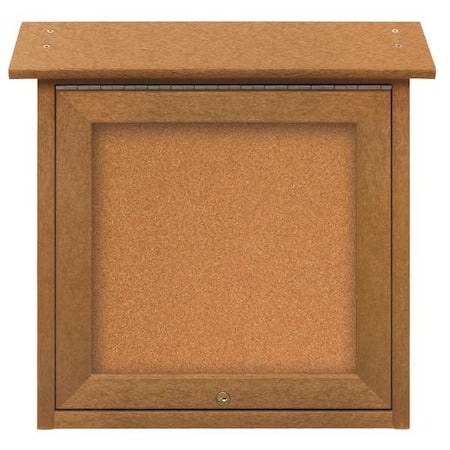 United Visual Products UVSM1818-CEDAR Enclosed Outdoor Bulletin Board, 18