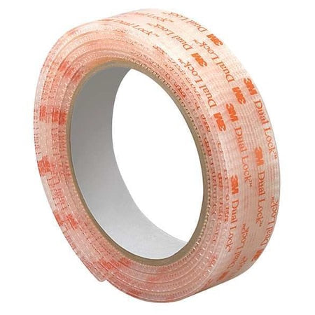 3M 1-10-SJ3560 Reclosable Fastener, Acrylic Adhesive, 30 ft, 1 in W, Clear