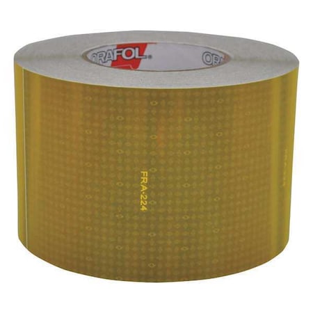 Oralite 18606 Reflective Tape, W 4 In, Yellow