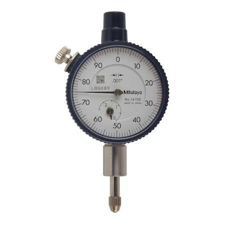 Mitutoyo 1410A-10 Dial Indicator, 0 to 0.250 In, 0-100